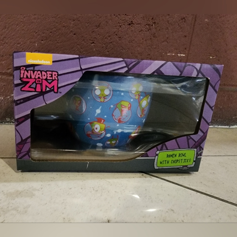 Invader Zim Ramen Bowl With Chopsticks - NEW IN BOX